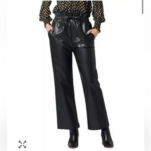 Gracia faux leather straight leg pants